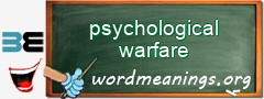 WordMeaning blackboard for psychological warfare